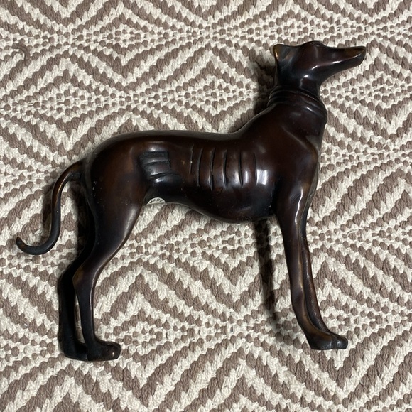Vintage bronze greyhound whippet dog statue figure sculpture 8 inch - Picture 5 of 15